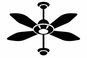 Obraz premium Celling fan icon, Air Fan vector silhouette, Celling fan icon clipart symbol