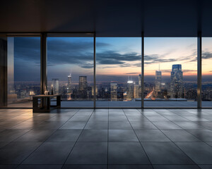 Cityscape. Beautiful view from a tall building. You can see the ground and the city.