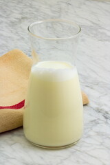 Fresh nutritious milk jar.
