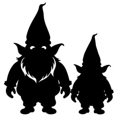 gnomes silhouette