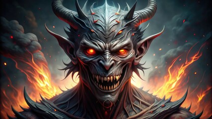 Naklejka premium Malevolent Entity: Evil, demonic, possessed, sinister, menacing