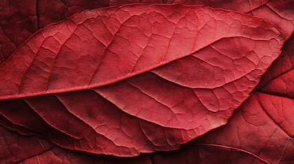 Background, professional close-up photo of red leaf texture background, minimalist, bold color