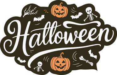 Happy Halloween Typography Vector 