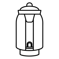 Electric Water Dispenser Vector Silhouette