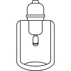 Electric Water Dispenser Vector Silhouette