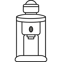 Electric Water Dispenser Vector Silhouette