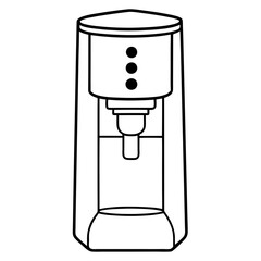 Electric Water Dispenser Vector Silhouette
