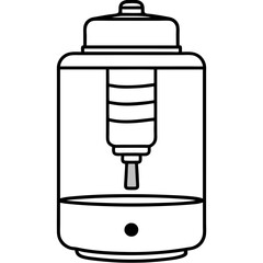 Electric Water Dispenser Vector Silhouette