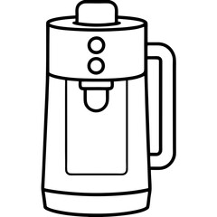 Electric Water Dispenser Vector Silhouette