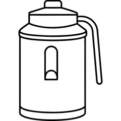 Electric Water Dispenser Vector Silhouette