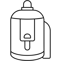 Electric Water Dispenser Vector Silhouette