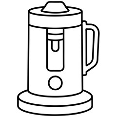Electric Water Dispenser Vector Silhouette