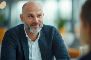 Naklejka premium a business leader engaged in a one-on-one mentoring session