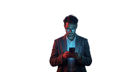 Tech-Savvy Urbanite Engaging with Trending Social Media Platforms - Ideal for Technology and Lifestyle Marketing, tech lifestyle, modern connectivity, virtual interaction,