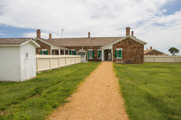 Obraz premium Buildings at Fort Larned National Historic Site, Kansas