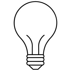 Bulb line art Vector on White