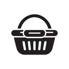 Basket silhouette, grocery shopping, special offer,Shopping Basket, vector silhouette icon design.