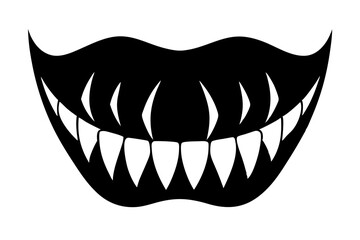 teeth icon, silhouette of clean and healthy tooth vector