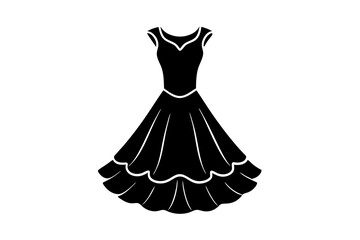 A flounce dress on a white background