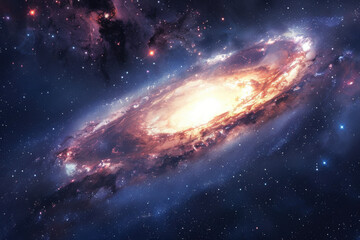 Fototapeta premium galaxy space with a lot of activities