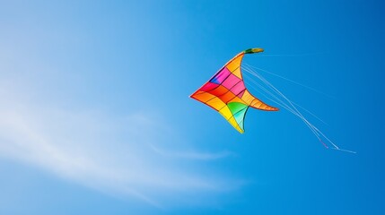 kite soaring in the clear blue sky