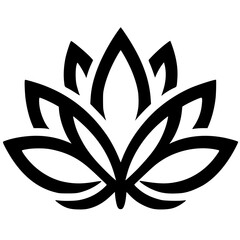 Lotus flower symbol silhouette