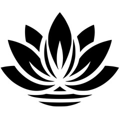 Lotus flower symbol silhouette