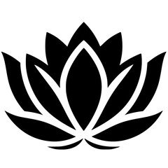 Lotus flower symbol silhouette