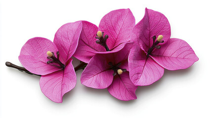Fototapeta premium Vibrant pink bougainvillea flowers display cheerful and lively appearance, evoking sense of joy and beauty.