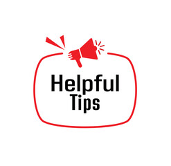 helpful tips text information sign