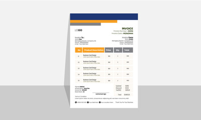 Corporate business invoice design template


