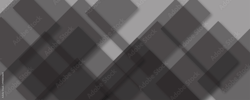 Poster modern and creative design with gray boxes and black rectangle business card. modern abstract white 