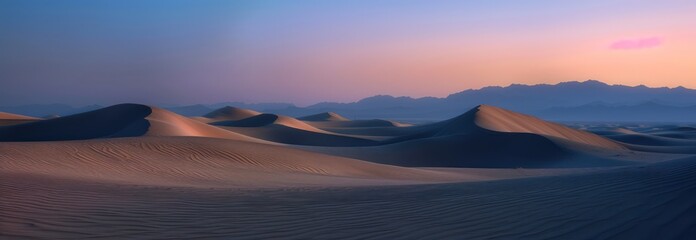 Desert Landscape at Dusk