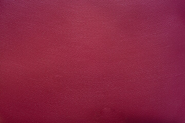 Red macro leather, dark red artificial leather, leather sample with stitching