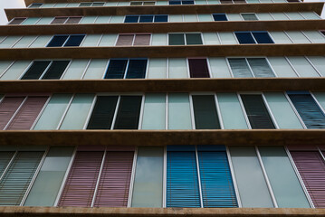 Plenty of windows with colorful shutters