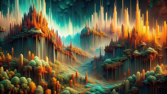 Organic Glitch: Natural textures, distorted beats, earthy colors, experimental