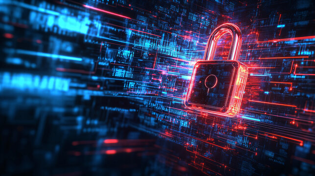 Cyber Security Lock.