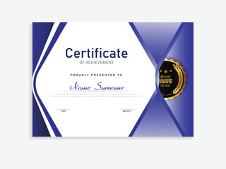Modern certificate design template.