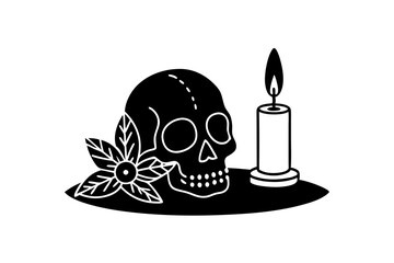 Fototapeta premium A skull decorated with flowers