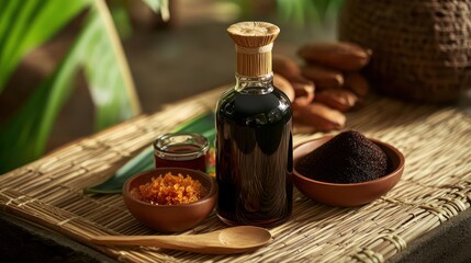 A traditional herbal drink called gula asem which has a sweet and fresh taste of Javanese tamarind