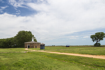 Obraz premium Buildings at Fort Larned National Historic Site, Kansas