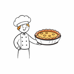 Classic Quiche Lorraine Creamy French Tart with Bacon and Cheese vector