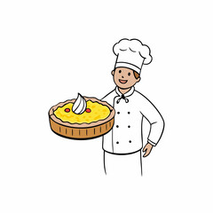 Classic Quiche Lorraine Creamy French Tart with Bacon and Cheese vector