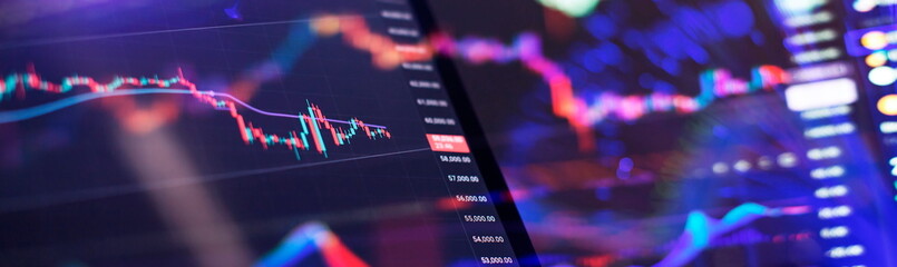 Background of economic trends for business ideas and trading on stock exchanges. Abstract finance...