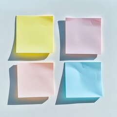 Fototapeta premium A collection of sticky notes in different colors.