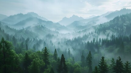 Morning Dew in the Mountains