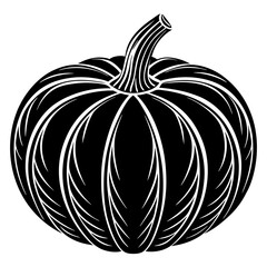 Pumpkin Silhouette Black Vector