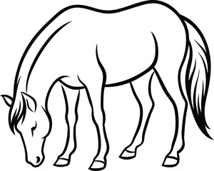 Charming horse sketch designed for kids to color and express their creativity





