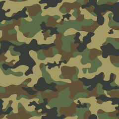 Fototapeta premium camouflage classic seamless vector background, army print design