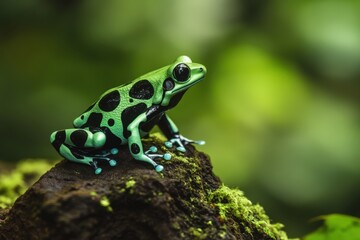 Fototapeta premium A Panamanian Golden Frog, a species of frog endemic to Panama.
